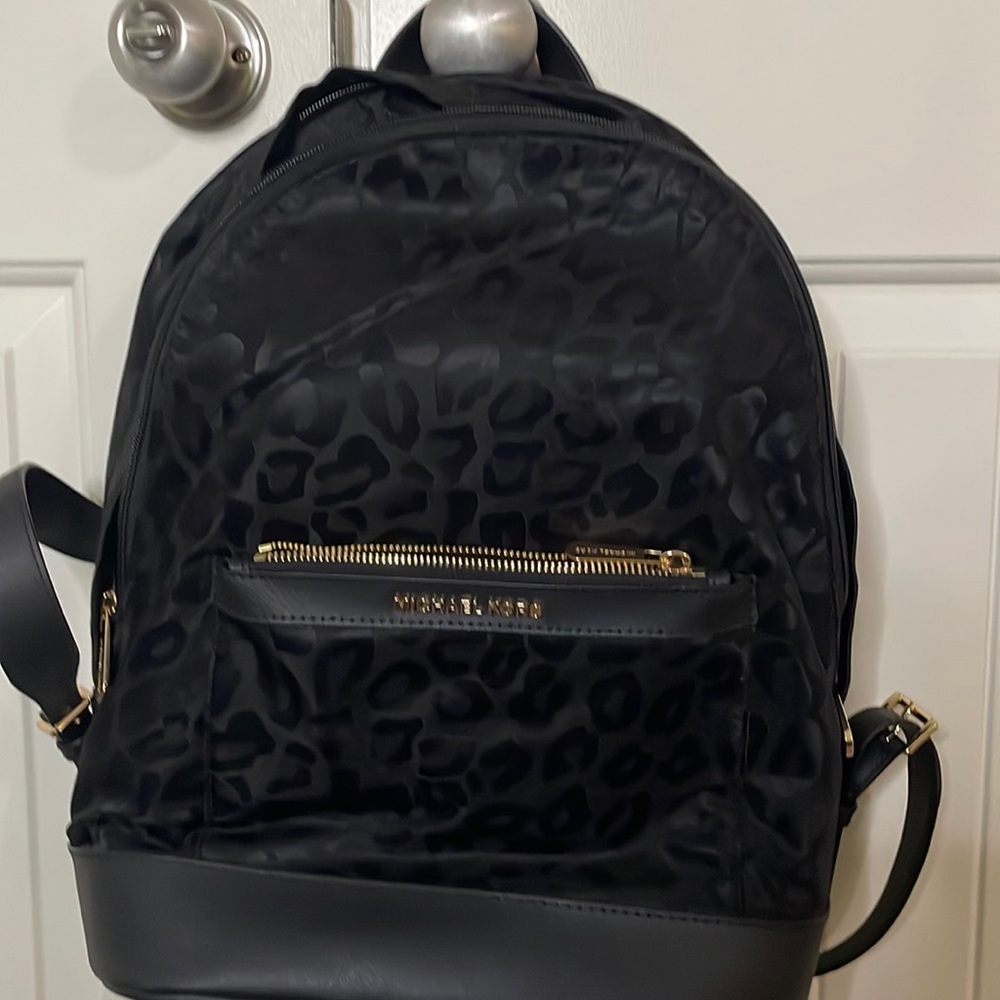 Black Michael Kors backpack purse like new